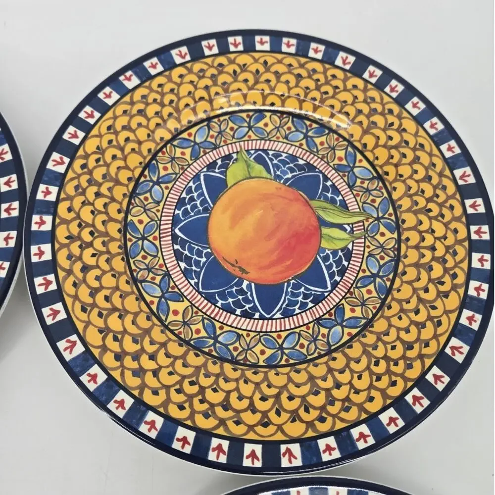 4 Williams Sonoma Sicily Melamine Salad Plates 8.5